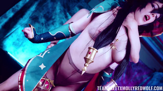 Маленькая ведьма Оля просто адски ебется в сраку, словно в нее демон вселился